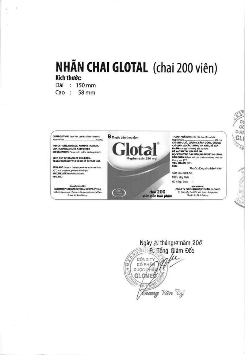 thông tin, cách dùng, giá thuốc Glotal - ảnh 1