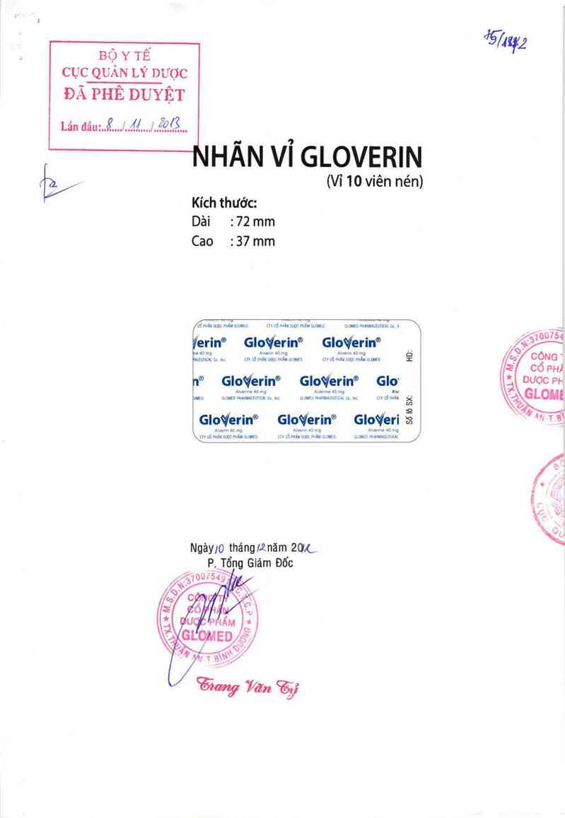 thông tin, cách dùng, giá thuốc Gloverin - ảnh 0