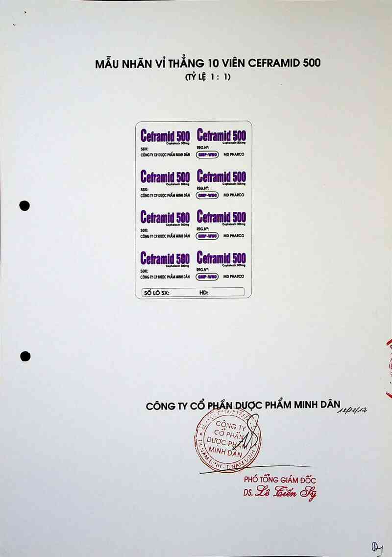 thông tin, cách dùng, giá thuốc Ceframid 500 - ảnh 1