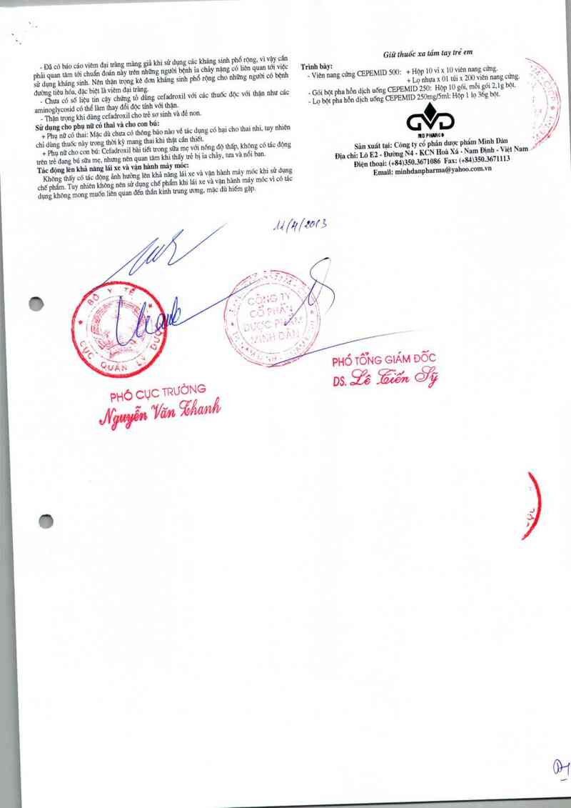 thông tin, cách dùng, giá thuốc Cepemid 500 - ảnh 4