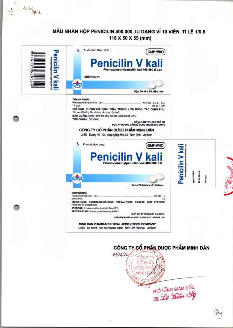 thông tin, cách dùng, giá thuốc Penicilin V kali 400.000IU - ảnh 2