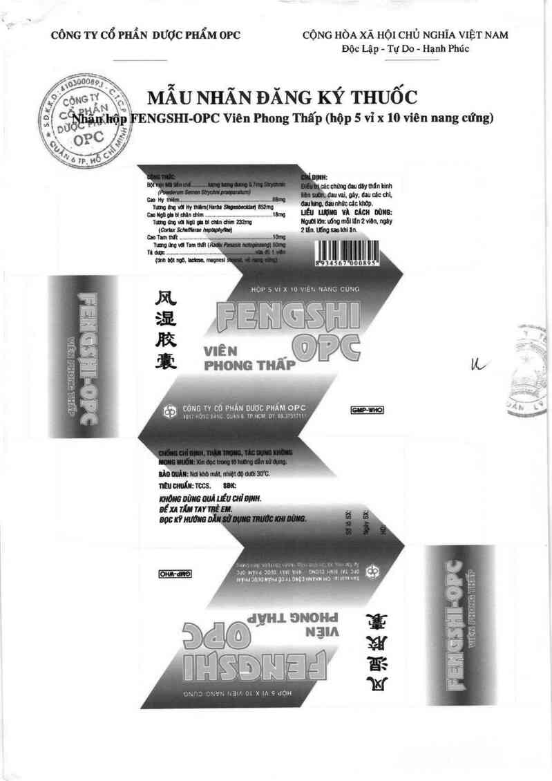 thông tin, cách dùng, giá thuốc FENGSHI-OPC Viên Phong Thấp - ảnh 1