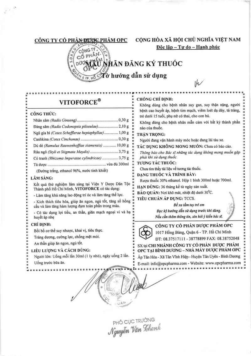 thông tin, cách dùng, giá thuốc Vitoforce - ảnh 2