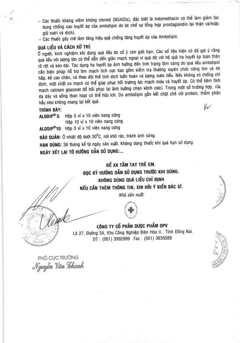 thông tin, cách dùng, giá thuốc Alodip 5 - ảnh 4