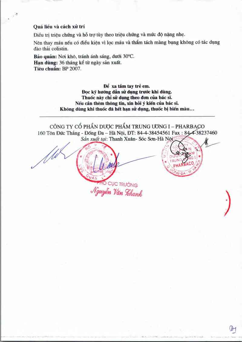 thông tin, cách dùng, giá thuốc Colistin - ảnh 4