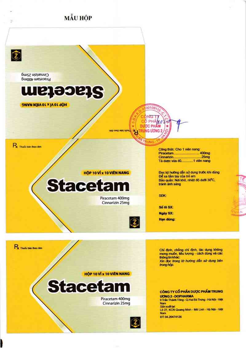 thông tin, cách dùng, giá thuốc Stacetam - ảnh 1
