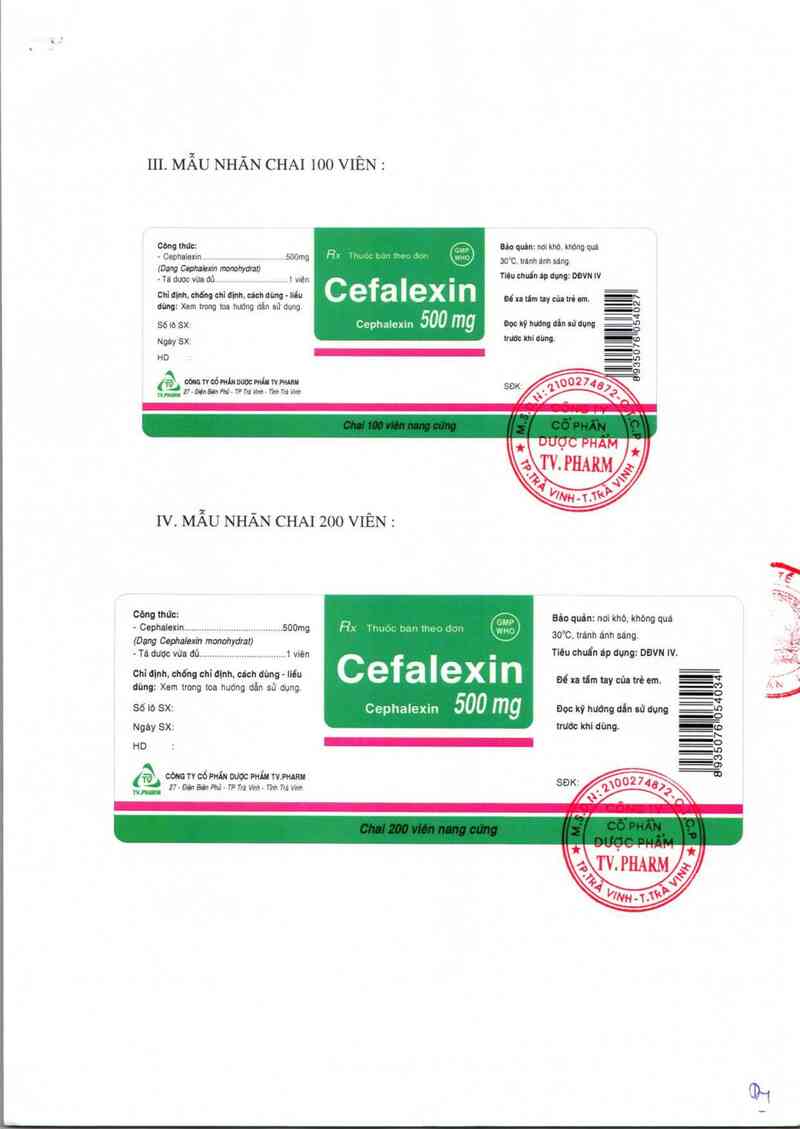 thông tin, cách dùng, giá thuốc Cefalexin 500mg - ảnh 2