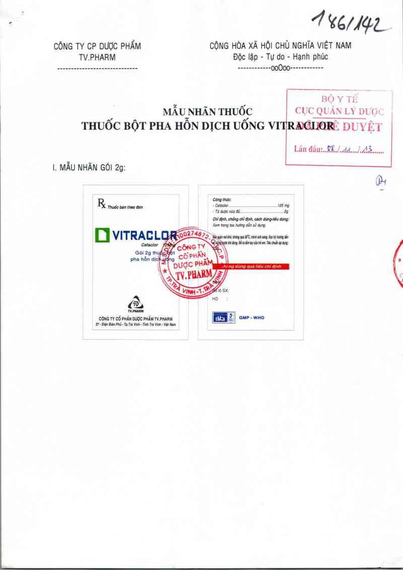 thông tin, cách dùng, giá thuốc Vitraclor - ảnh 0