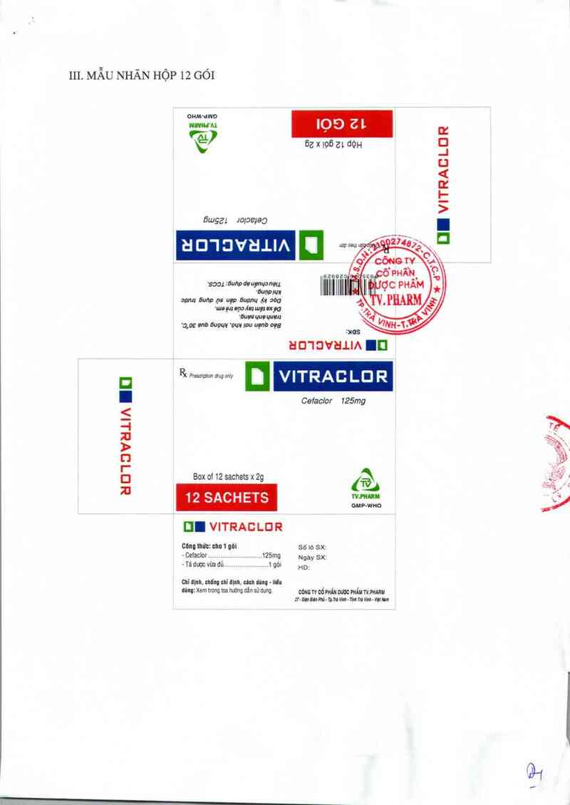thông tin, cách dùng, giá thuốc Vitraclor - ảnh 2