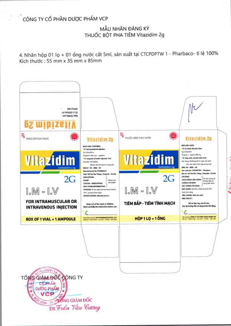 thông tin, cách dùng, giá thuốc Vitazidim 2g - ảnh 2
