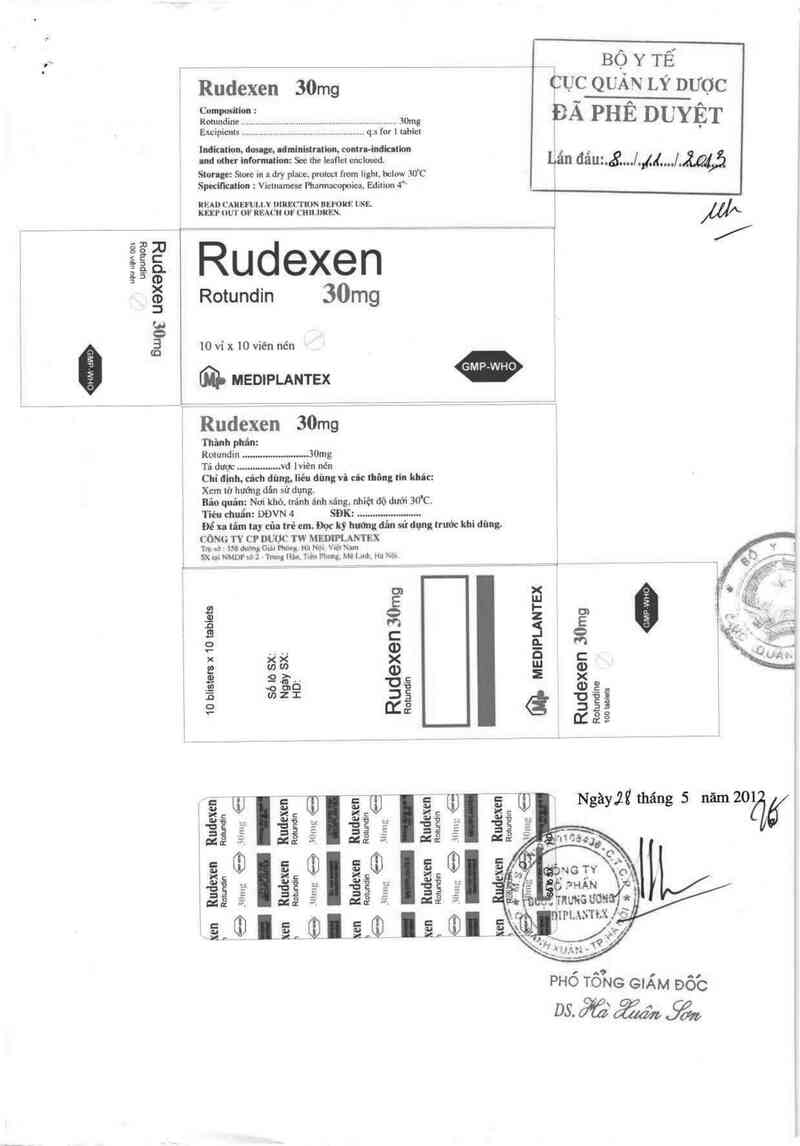 thông tin, cách dùng, giá thuốc Rudexen - ảnh 0