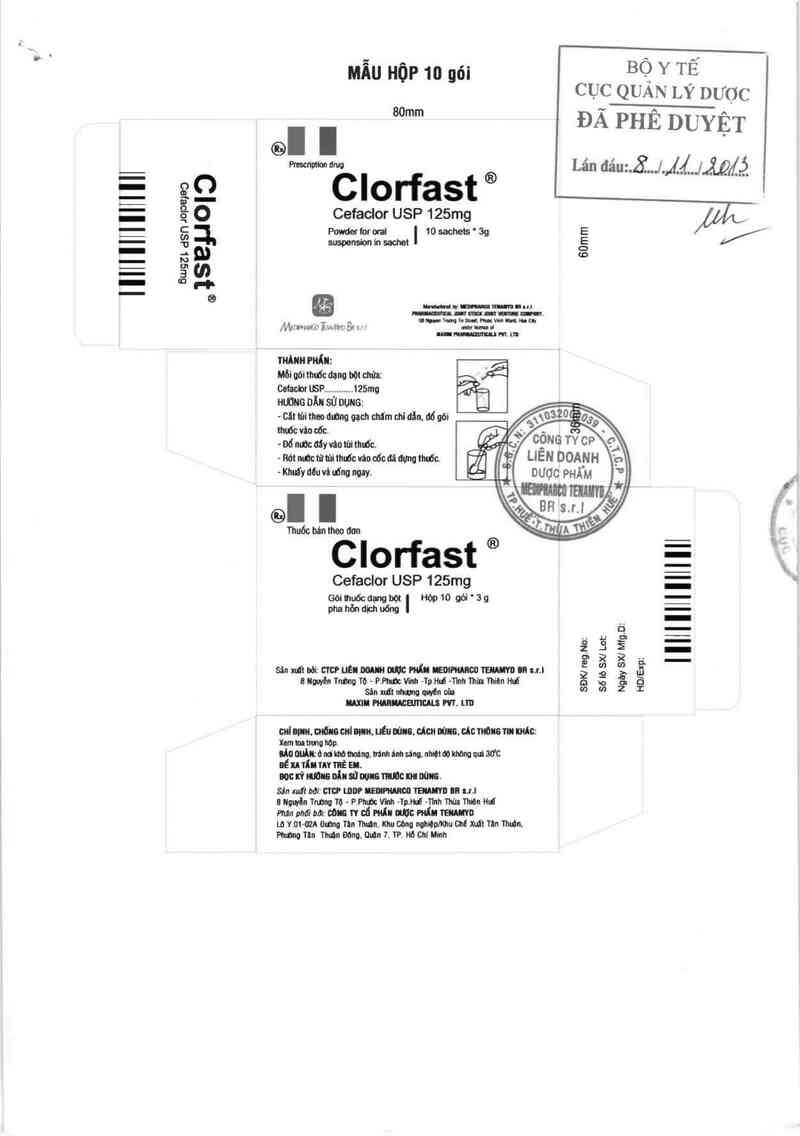 thông tin, cách dùng, giá thuốc Clorfast - ảnh 0