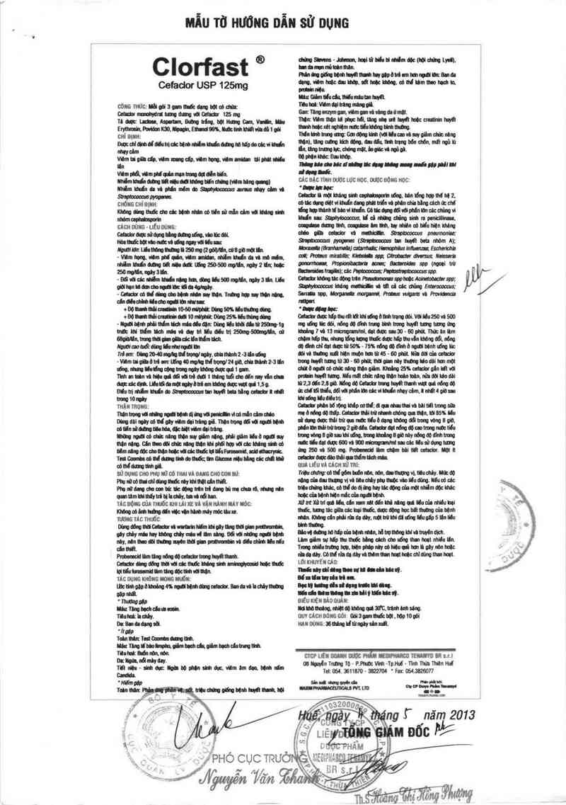 thông tin, cách dùng, giá thuốc Clorfast - ảnh 2