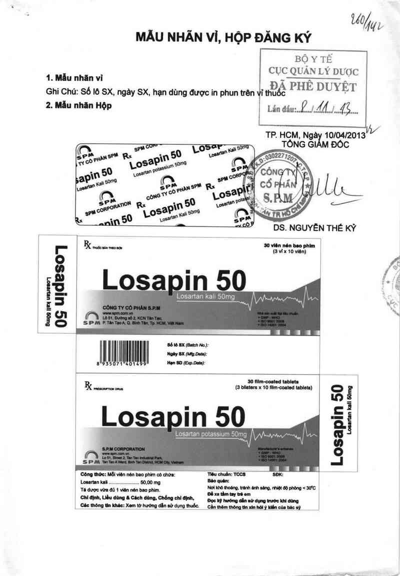 thông tin, cách dùng, giá thuốc Losapin 50 - ảnh 0