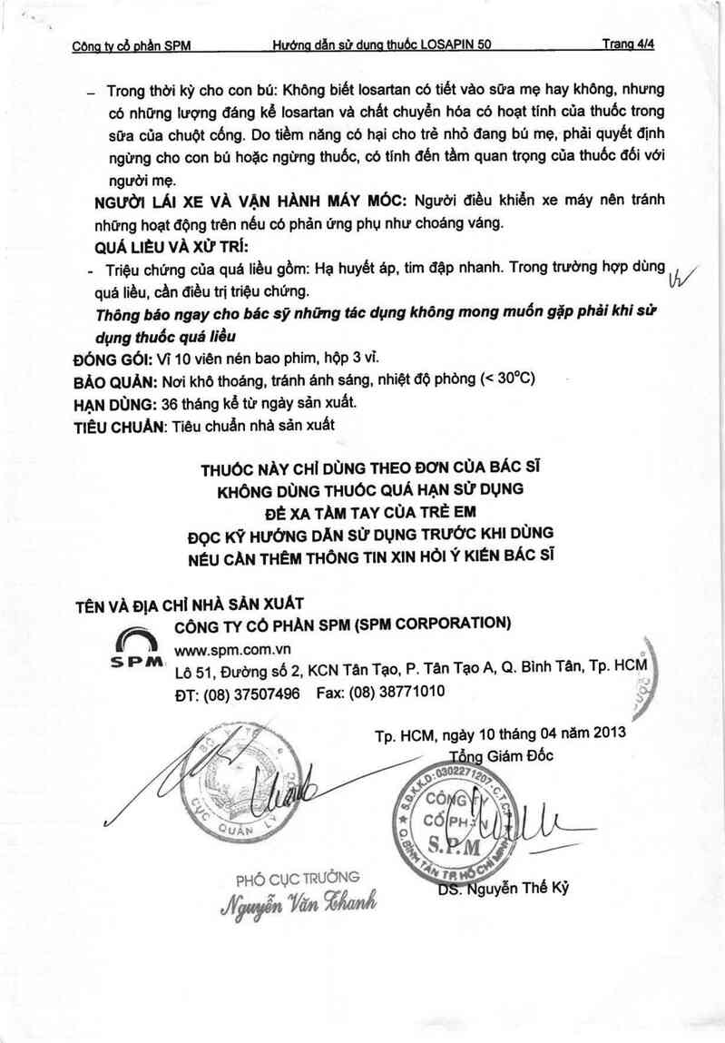 thông tin, cách dùng, giá thuốc Losapin 50 - ảnh 4