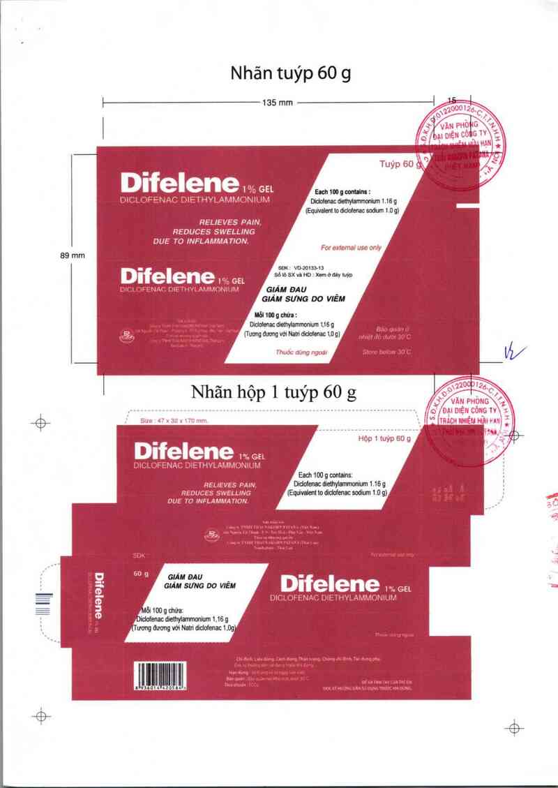thông tin, cách dùng, giá thuốc Difelene - ảnh 2