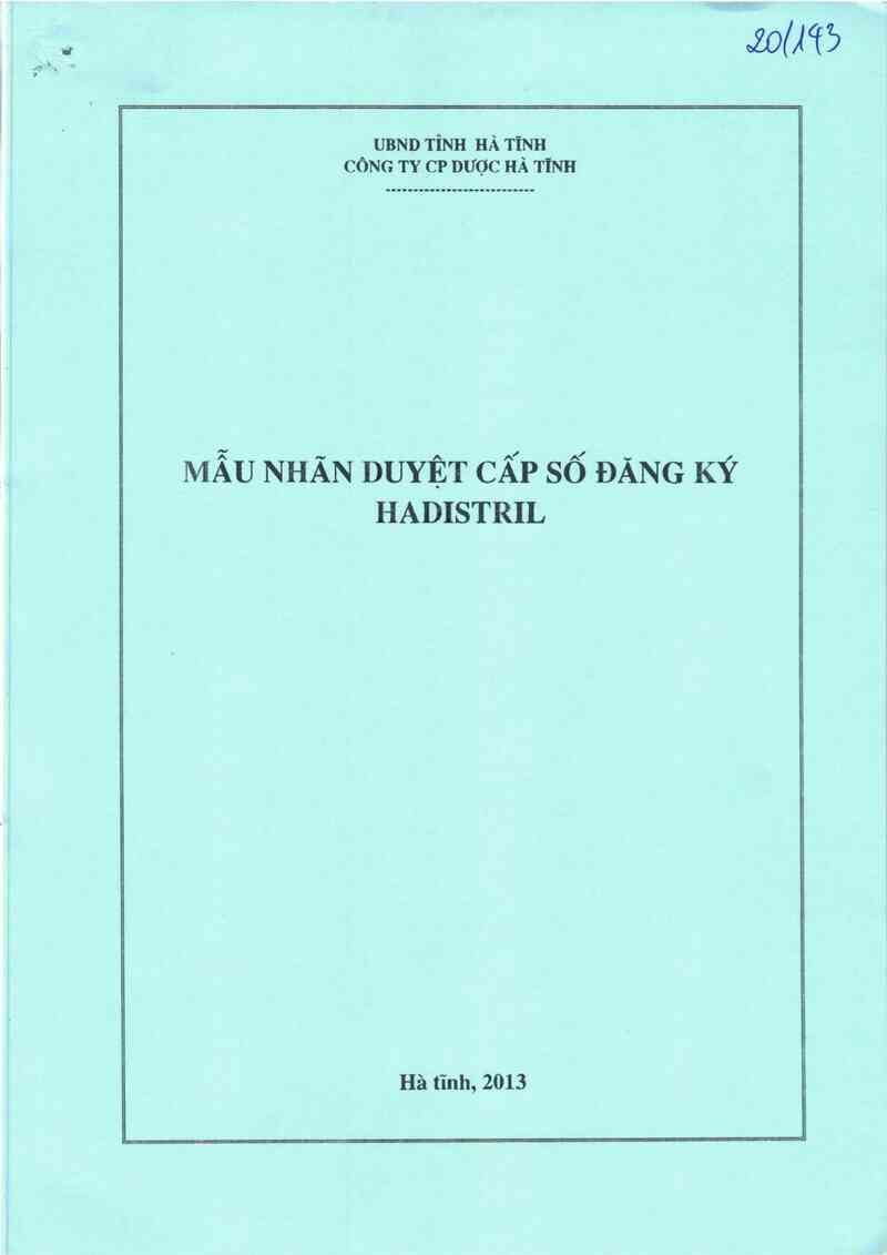 thông tin, cách dùng, giá thuốc Hadistril - ảnh 0