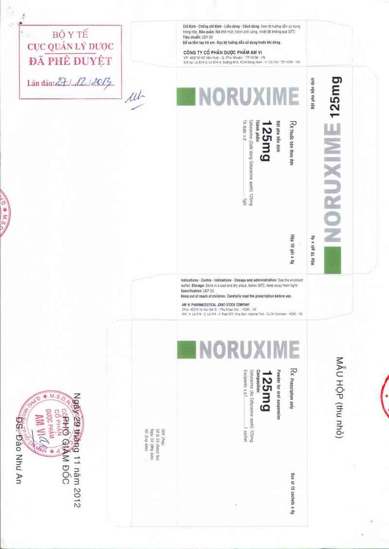 thông tin, cách dùng, giá thuốc Noruxime 125 - ảnh 0