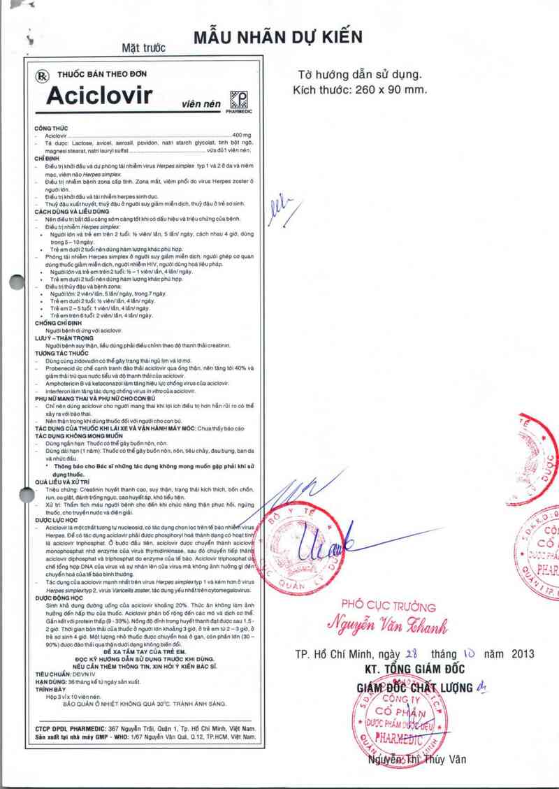 thông tin, cách dùng, giá thuốc Aciclovir - ảnh 1