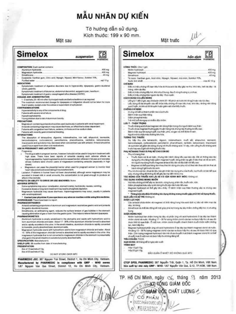 thông tin, cách dùng, giá thuốc Simelox - ảnh 3