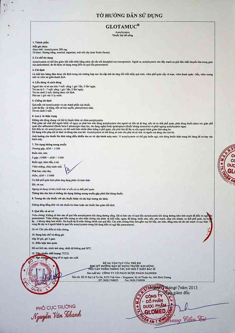 thông tin, cách dùng, giá thuốc Glotamuc - ảnh 2