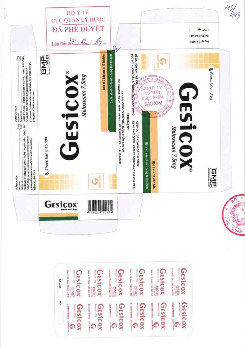 thông tin, cách dùng, giá thuốc Gesicox - ảnh 0