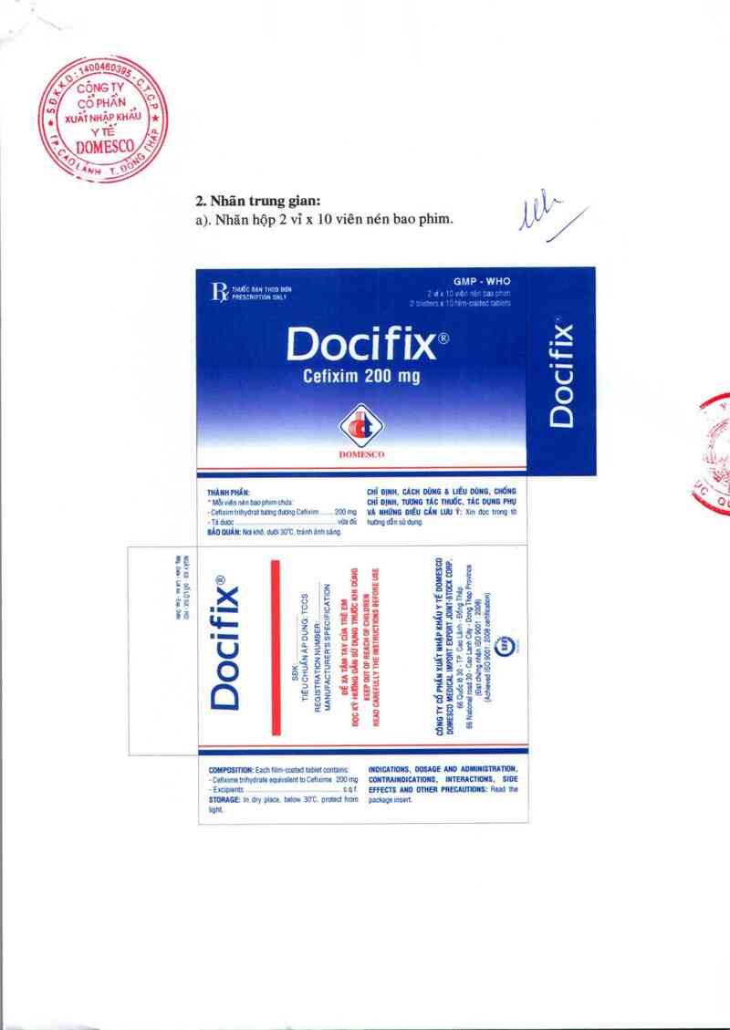 thông tin, cách dùng, giá thuốc Docifix 200 mg - ảnh 1