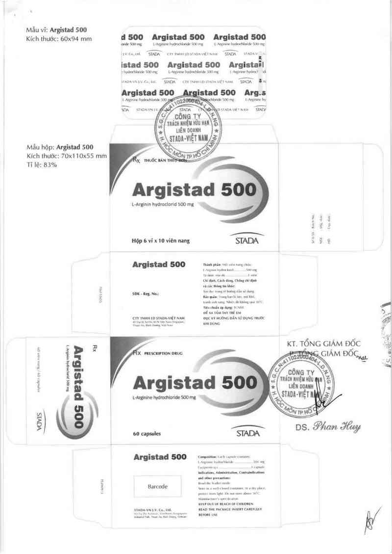 thông tin, cách dùng, giá thuốc Argistad 500 - ảnh 1