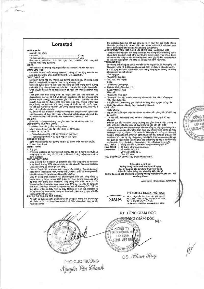 thông tin, cách dùng, giá thuốc Lorastad - ảnh 3