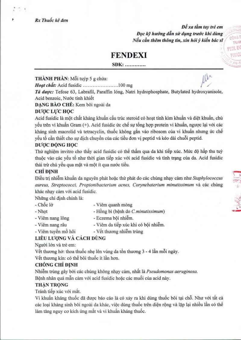 thông tin, cách dùng, giá thuốc Fendexi - ảnh 1