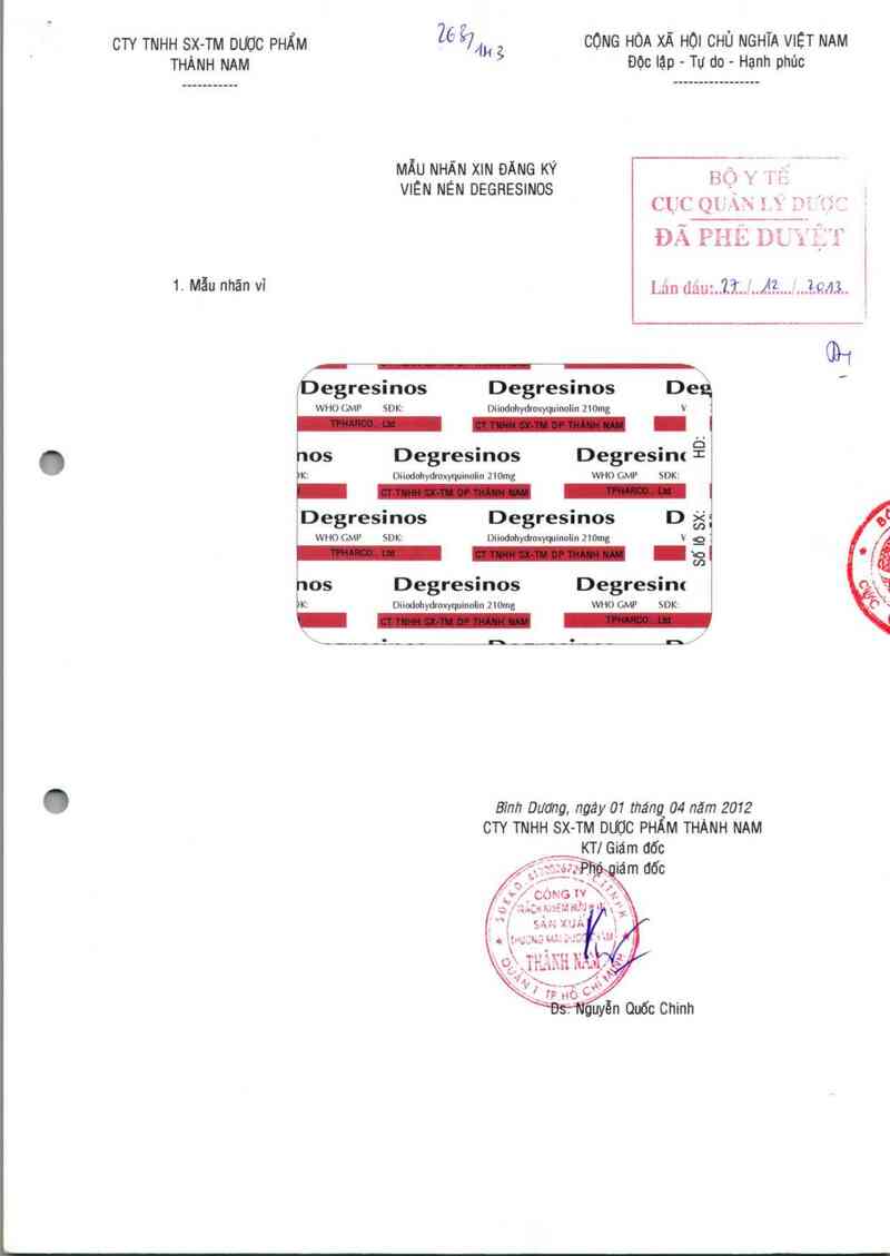 thông tin, cách dùng, giá thuốc Degresinos - ảnh 0