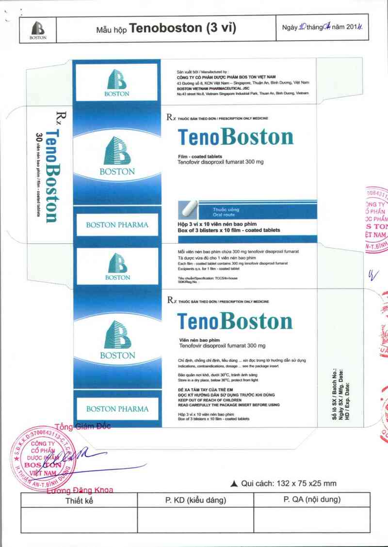 thông tin, cách dùng, giá thuốc Tenoboston - ảnh 1