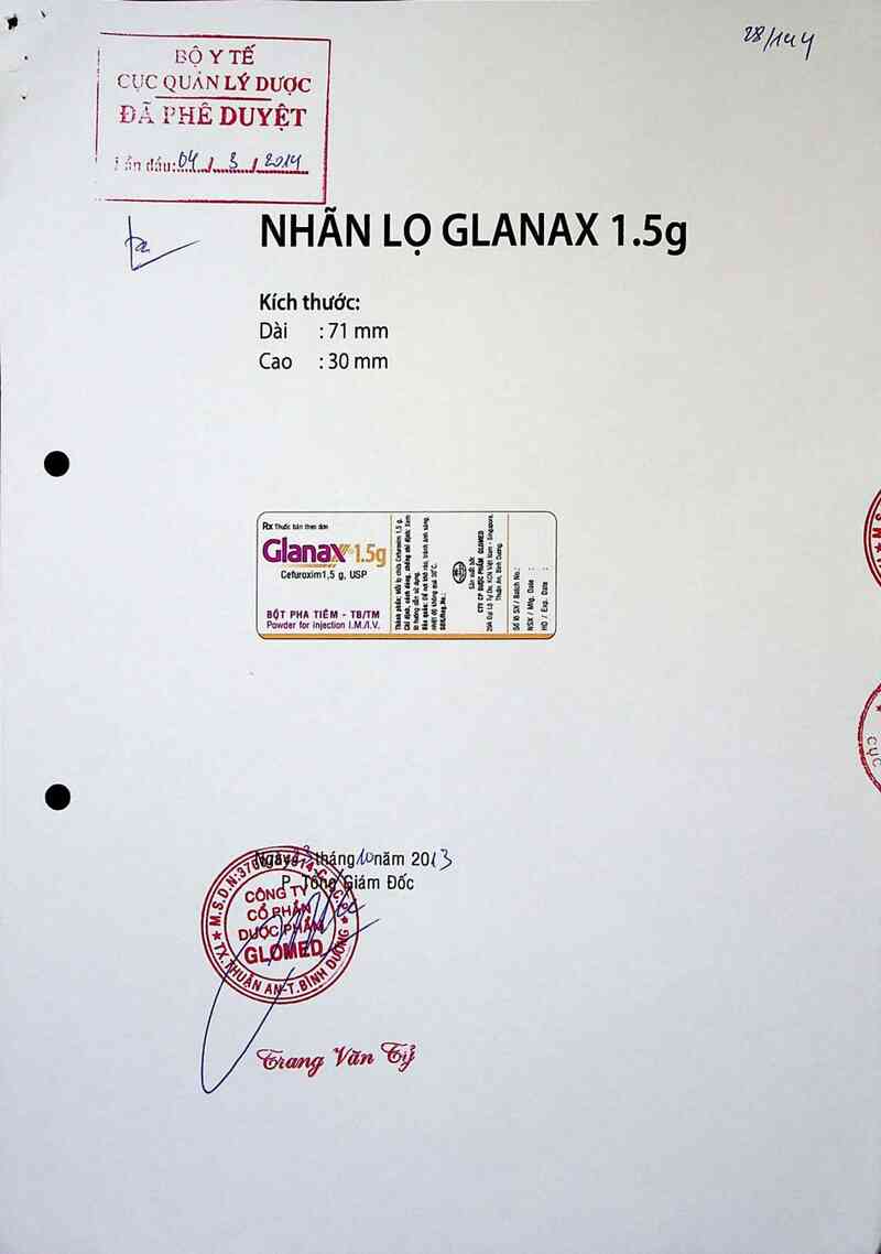 thông tin, cách dùng, giá thuốc Glanax 1.5g - ảnh 0