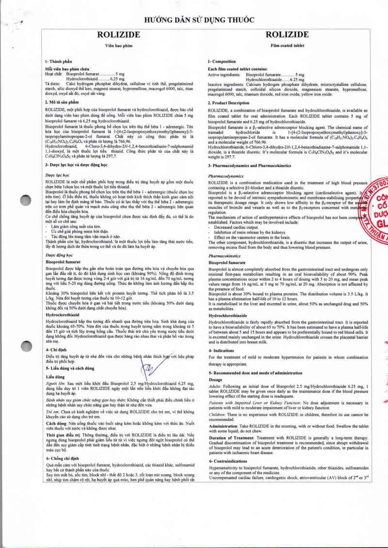 thông tin, cách dùng, giá thuốc Rolizide - ảnh 4