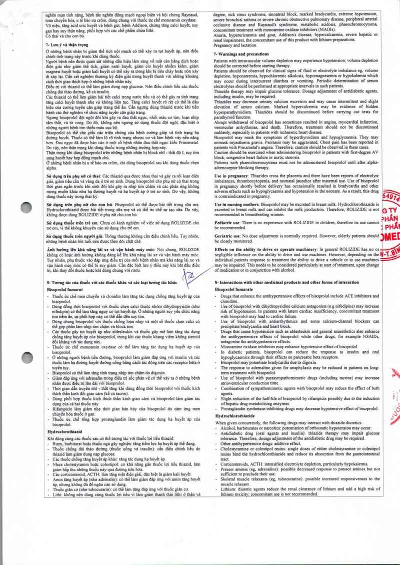 thông tin, cách dùng, giá thuốc Rolizide - ảnh 5