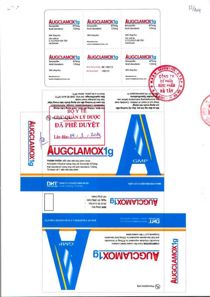 thông tin, cách dùng, giá thuốc Augclamox 1g - ảnh 0