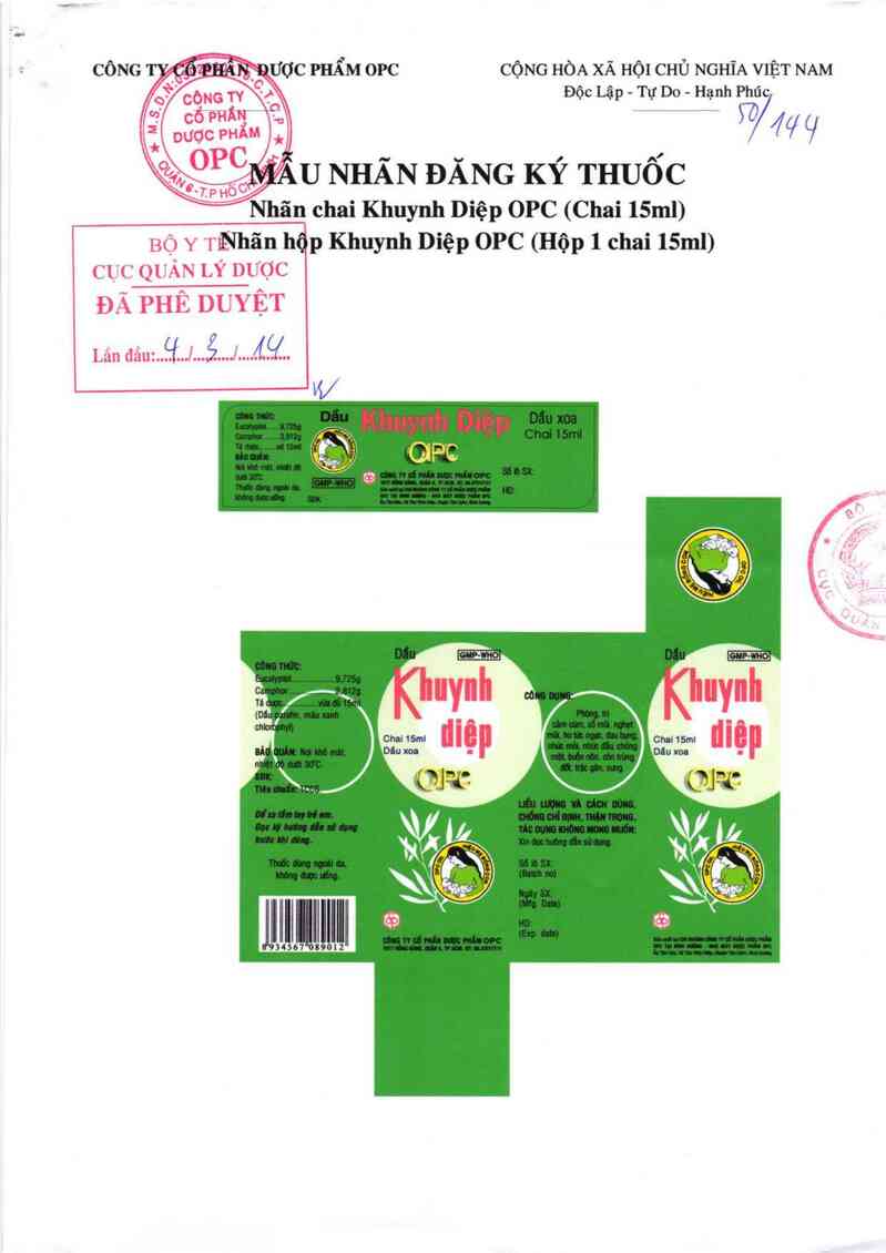 thông tin, cách dùng, giá thuốc Dầu khuynh diệp OPC - ảnh 0