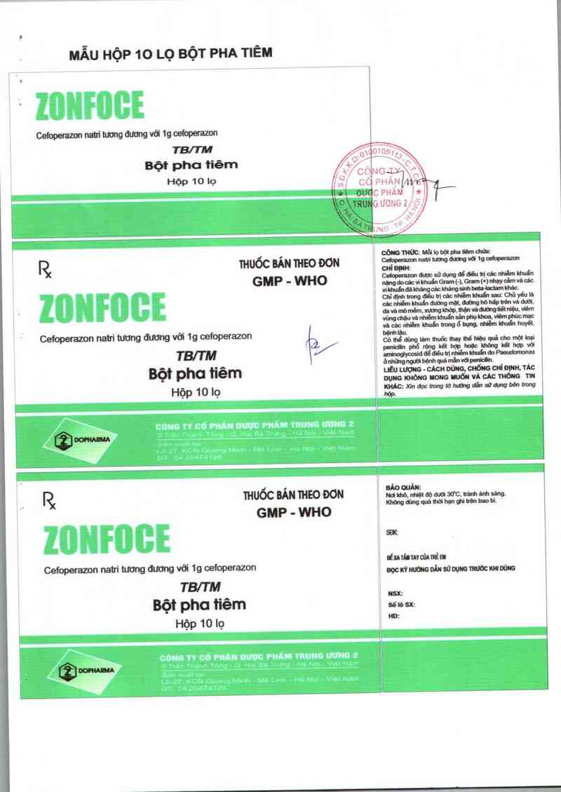 thông tin, cách dùng, giá thuốc Zonfoce - ảnh 2