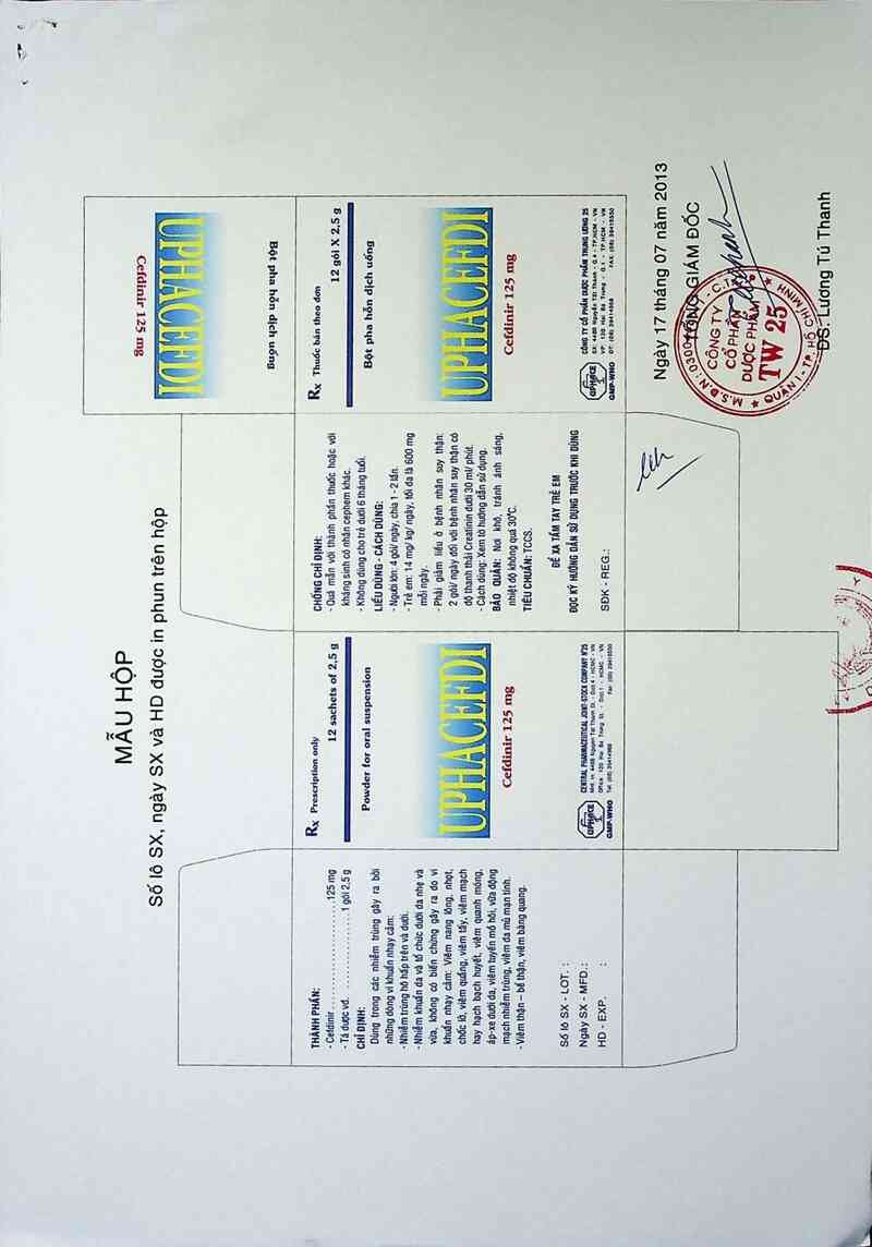 thông tin, cách dùng, giá thuốc Uphacefdi - ảnh 1