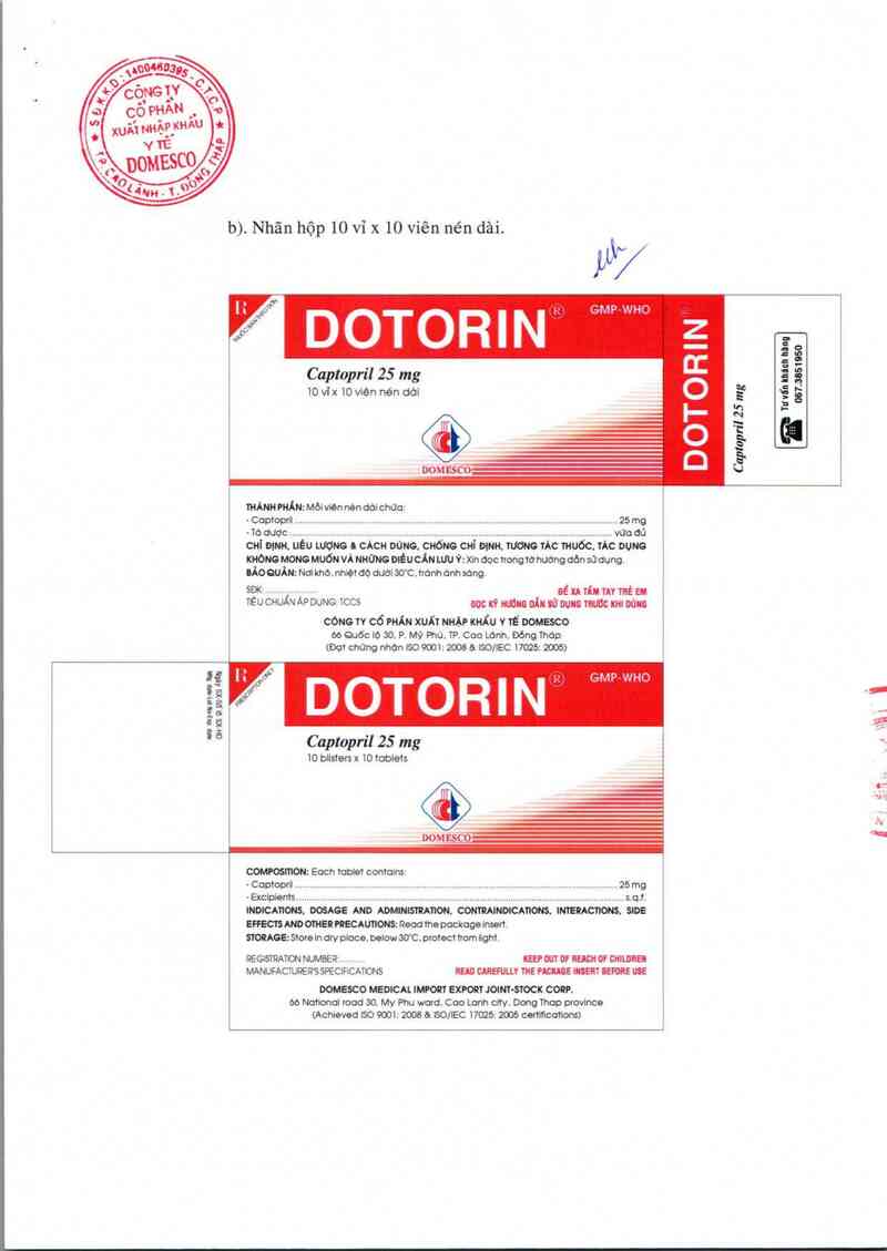 thông tin, cách dùng, giá thuốc Dotorin - ảnh 1
