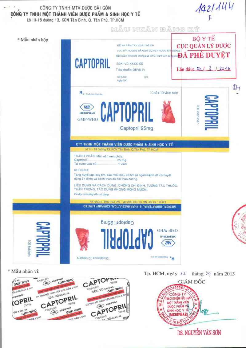 thông tin, cách dùng, giá thuốc Captopril - ảnh 0