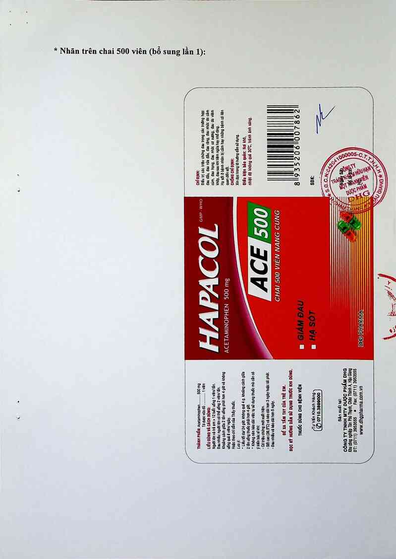 thông tin, cách dùng, giá thuốc Hapacol Ace 500 - ảnh 3