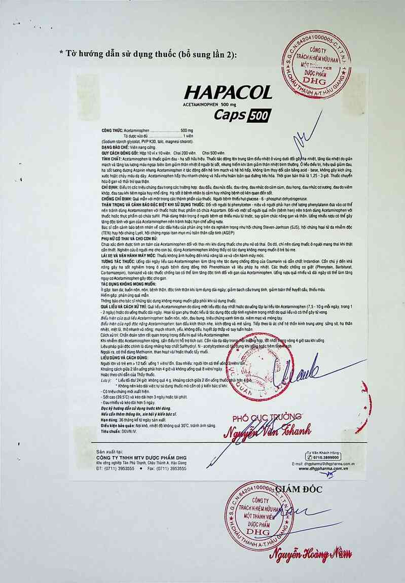 thông tin, cách dùng, giá thuốc Hapacol caps 500 - ảnh 4