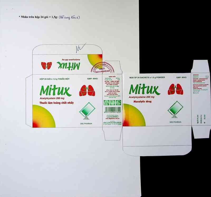 thông tin, cách dùng, giá thuốc Mitux - ảnh 1