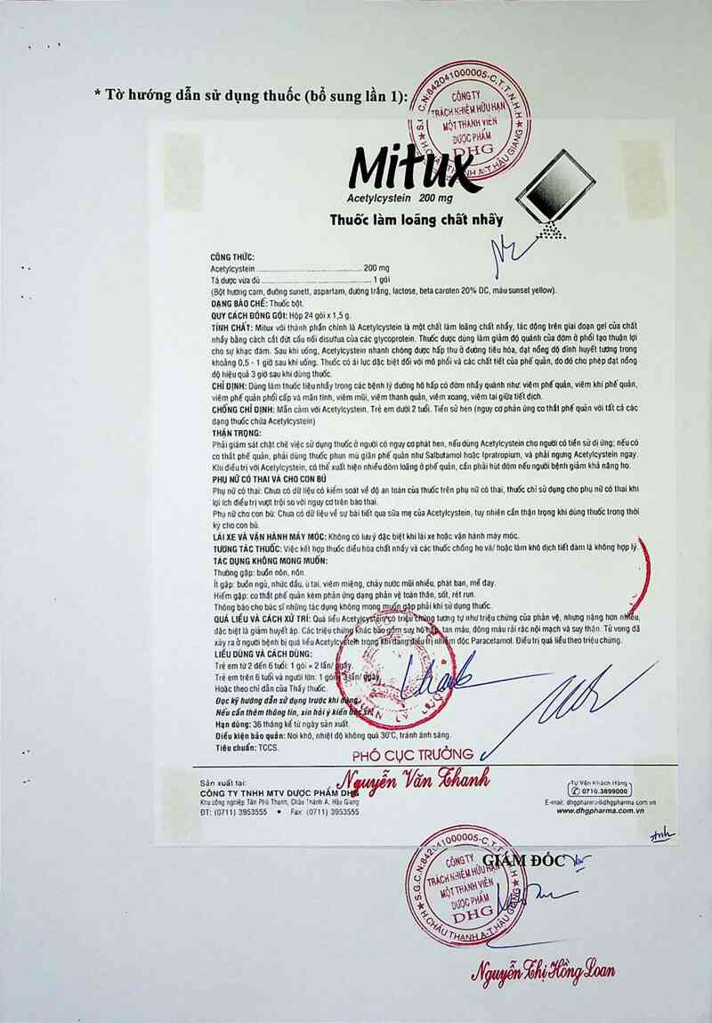 thông tin, cách dùng, giá thuốc Mitux - ảnh 2