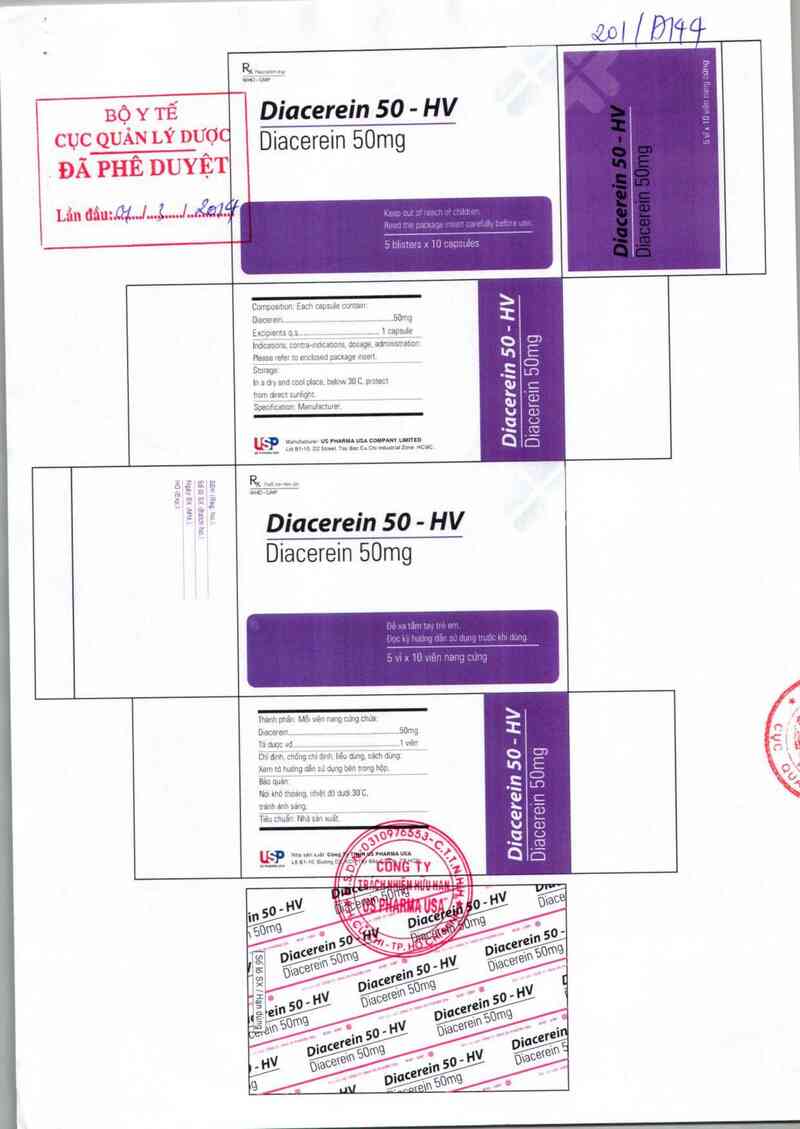 thông tin, cách dùng, giá thuốc Diacerein 50-HV - ảnh 0