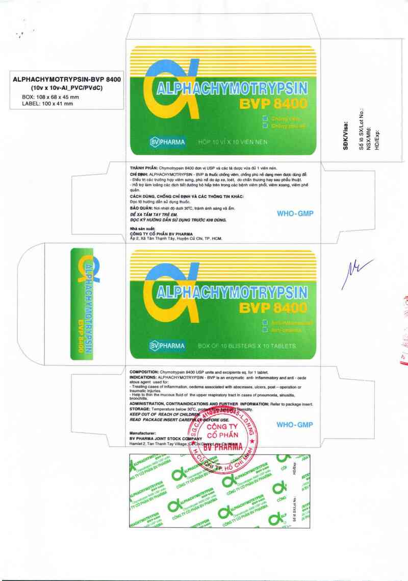 thông tin, cách dùng, giá thuốc Alphachymotrypsin - BVP 8400 - ảnh 2