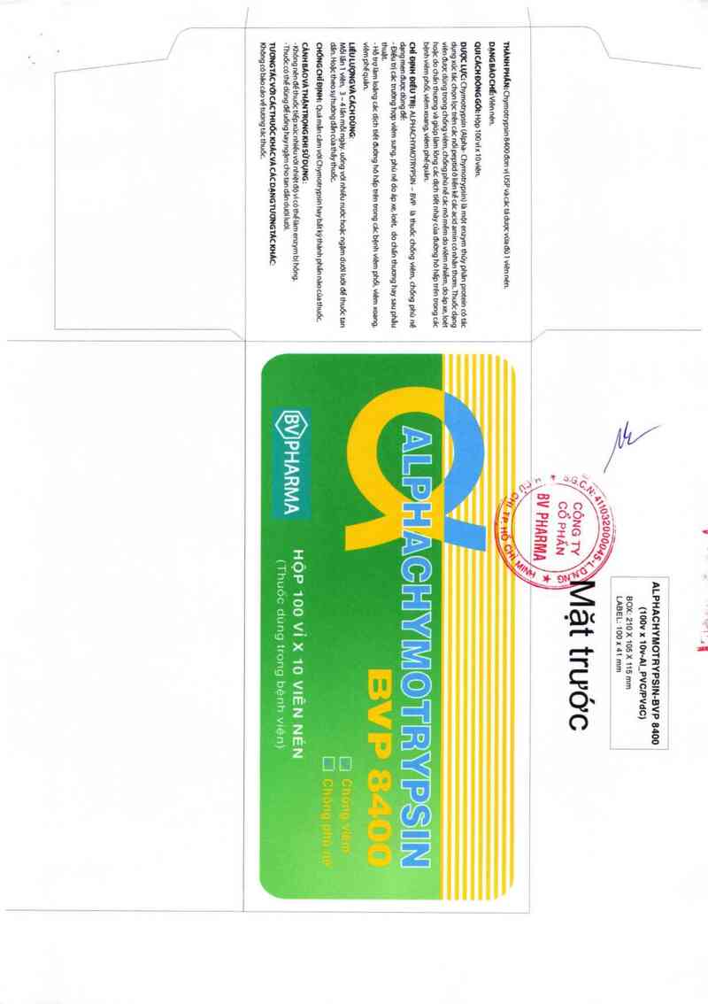 thông tin, cách dùng, giá thuốc Alphachymotrypsin - BVP 8400 - ảnh 3