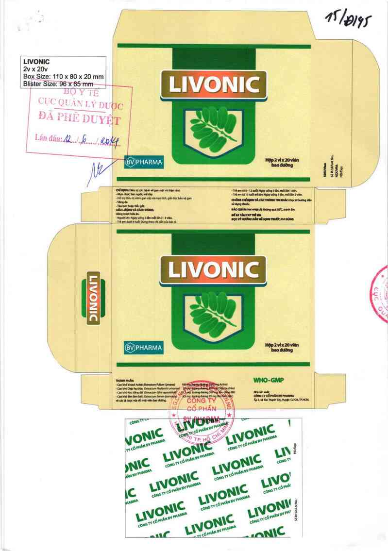 thông tin, cách dùng, giá thuốc Livonic - ảnh 0