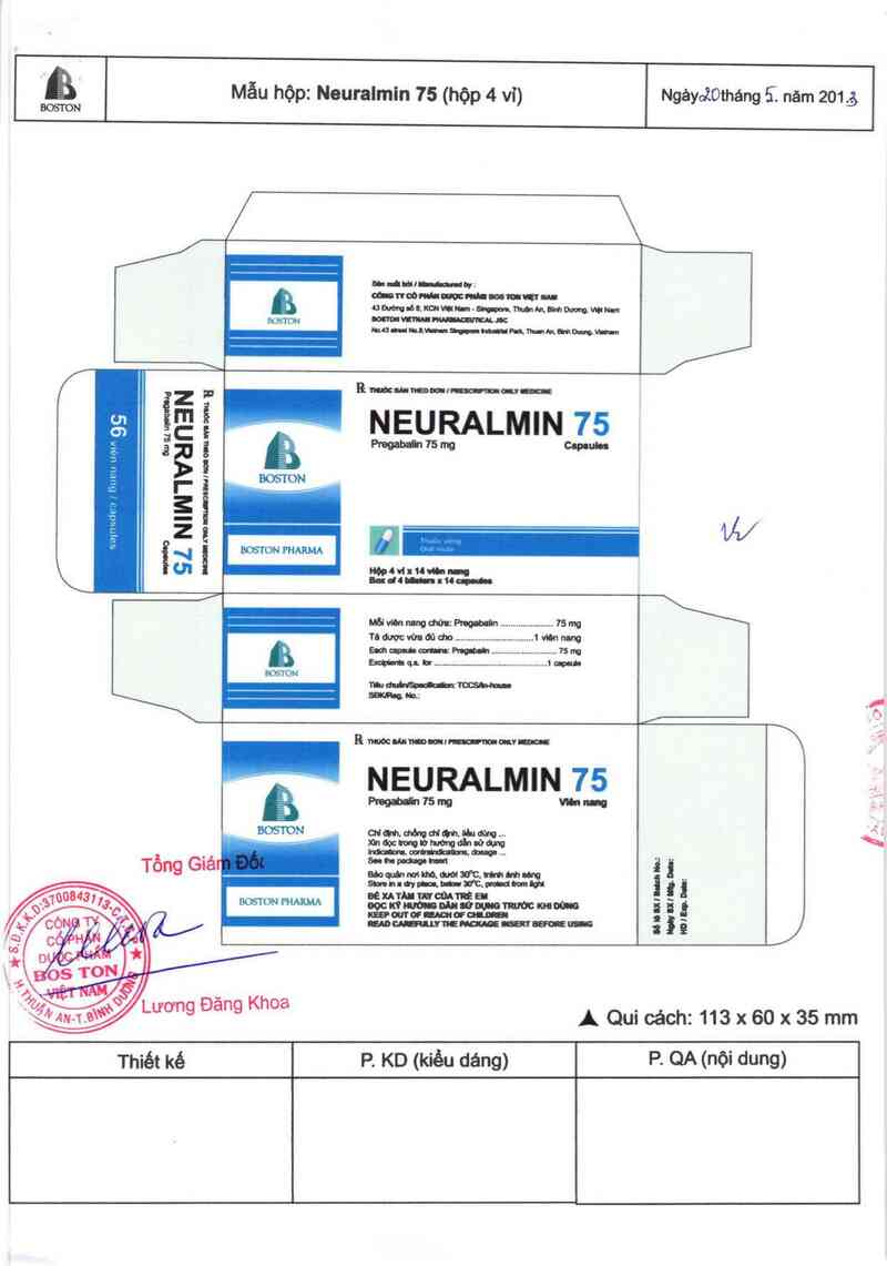 thông tin, cách dùng, giá thuốc Neuralmin 75 - ảnh 1